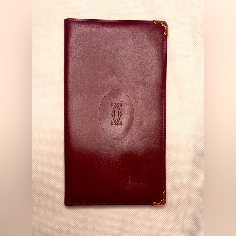 VINTAGE CARTIER ❤️❤️ LONG WALLET / CHECK BOOK with COA